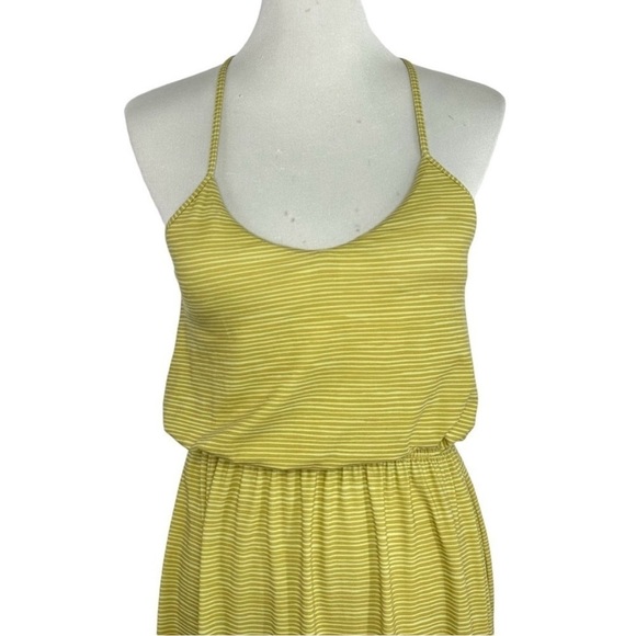 Prana Womens Ayla Dress Sz Small Citronell Tradewinds Stripe Shelf Bra - Picture 4 of 10